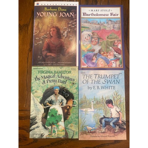 Set Of 4 Childrens Paperback Classics By Barbara Dana Mary Stolz Virginia Hamilt - Picture 1 of 2